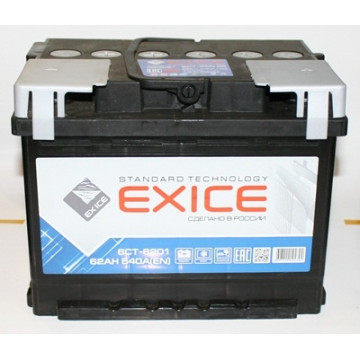 аккумулятор 62 о/п exice st.