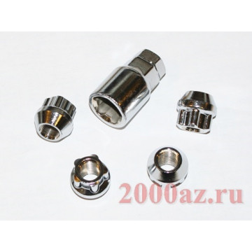 секретки гайки 12*1.25*21 открытые 1ключ