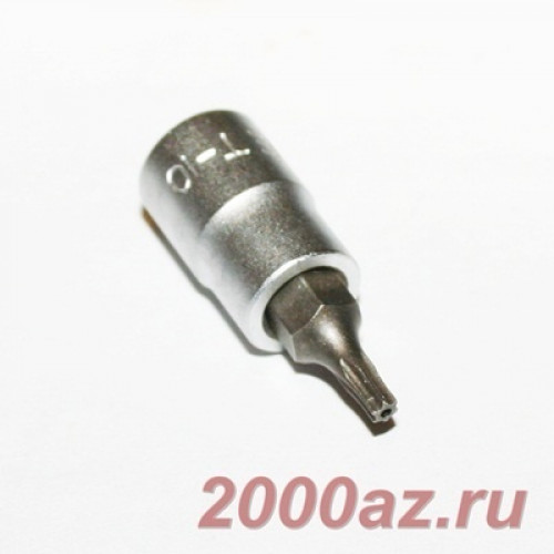 головка 1/4 бита t10h torx с отверст.
