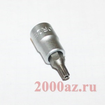 Головка Т20H 1/4 бита torx с отверстием