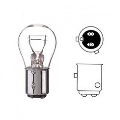 лампа 12v baz15d p21/4w 2конт смещенный цоколь