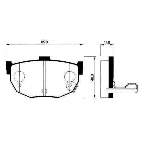 колодки тормозные hyundai elantra 00-06 cerato 04-09 coupe задние