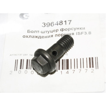 штуцер болт м8*1.25*20 форсунки охл. поршня cummins 3,8