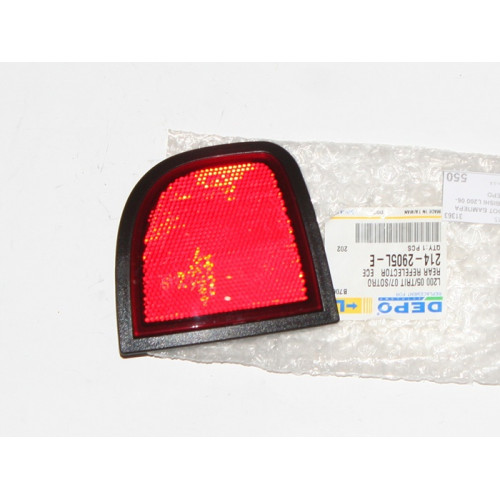 катафот бампера mitsubishi l200 06- левый depo