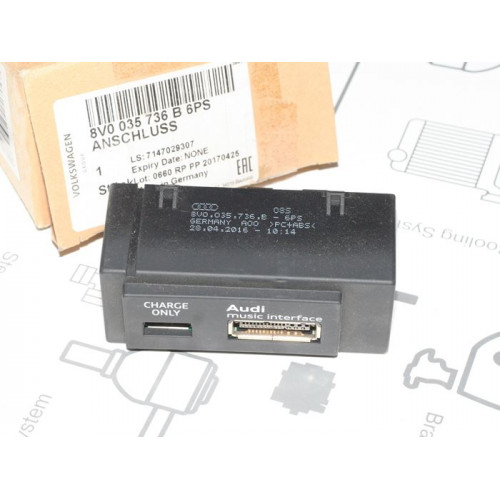 блок usb aux разъем audi a3 14-16