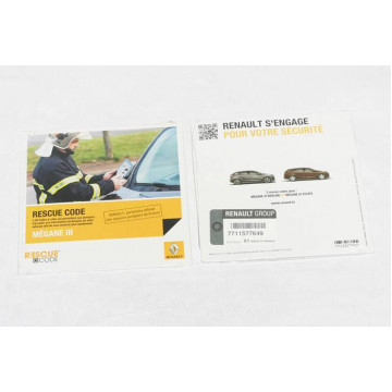 наклейка информационная renault