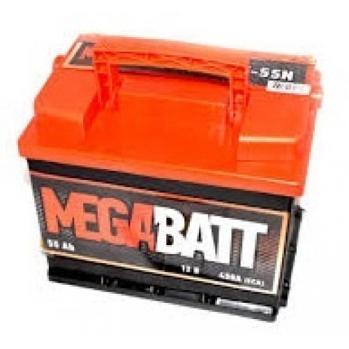 аккумулятор 55ач п/п mega batt
