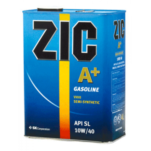 масло моторное ZIC A+ 10w40 полусинтетика 4л