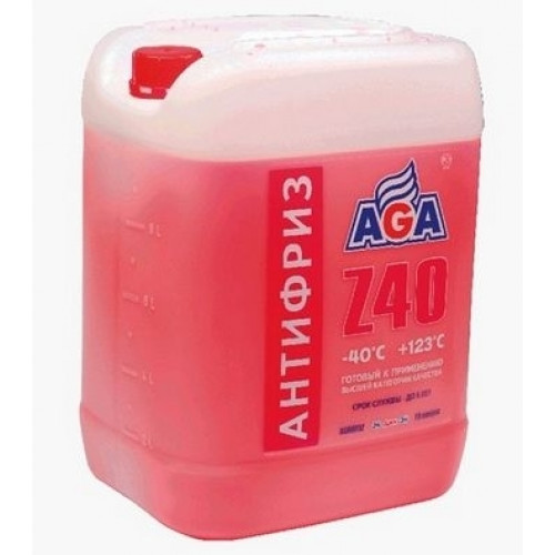 Антифриз AGA-40 002Z 10л красный